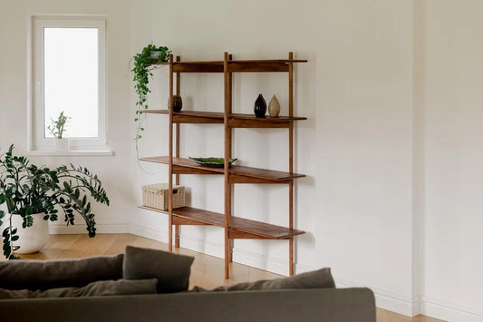 Mid-Century modern shelf, Wooden Bookshelf, Mid-century Bookcase, ZigZag Bookshelf, Wall shelf, Wood shelf, Raumtrenner regal, Regale