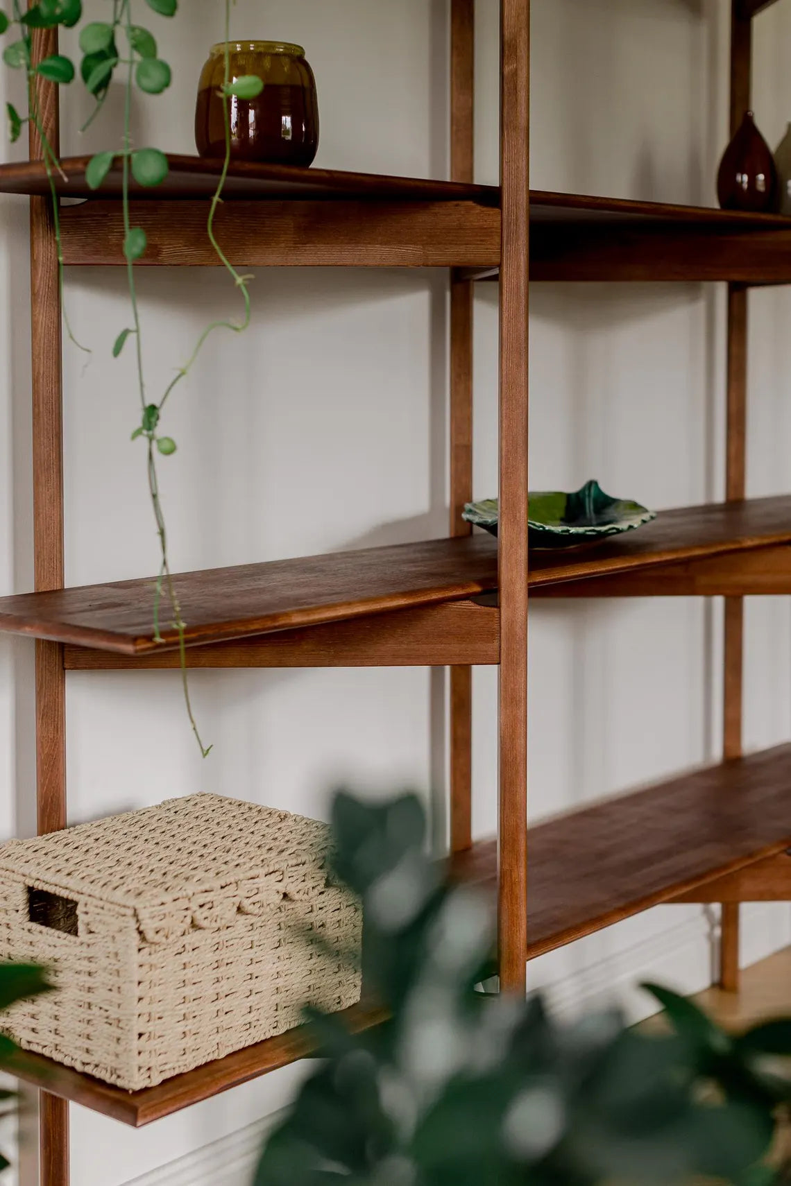 Mid-Century modern shelf, Wooden Bookshelf, Mid-century Bookcase, ZigZag Bookshelf, Wall shelf, Wood shelf, Raumtrenner regal, Regale