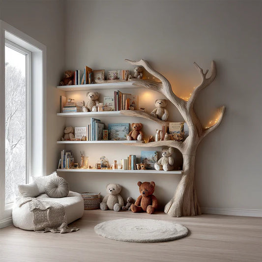 Midcentury Tree Bookcase Study Room Nursery SINLSATB261